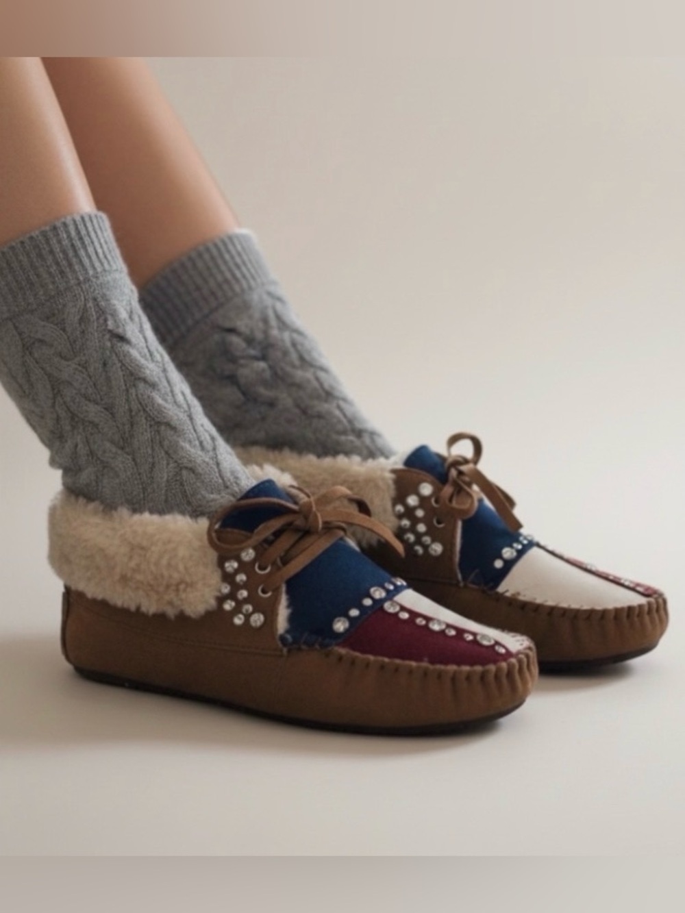 Montana West Sparkle American Moccasins  NWT